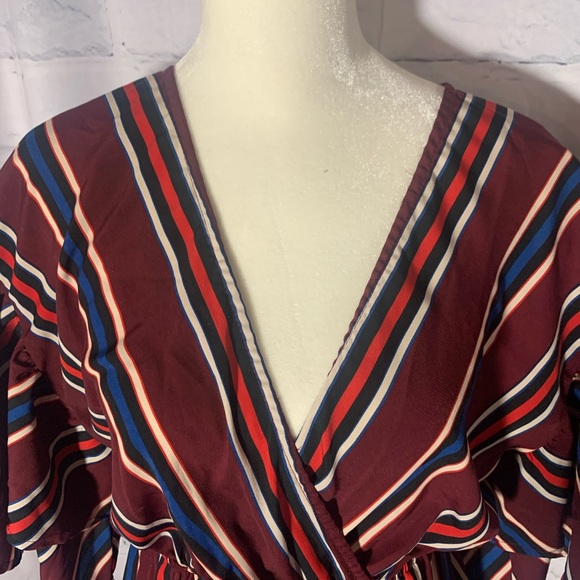 A. Calin By Flying Tomato Wrap Dress Surplice S - Picture 4 of 12